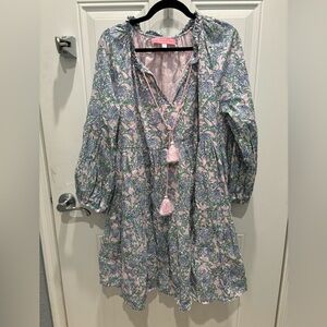 Preppy Girl Palm Beach pink floral dress size L